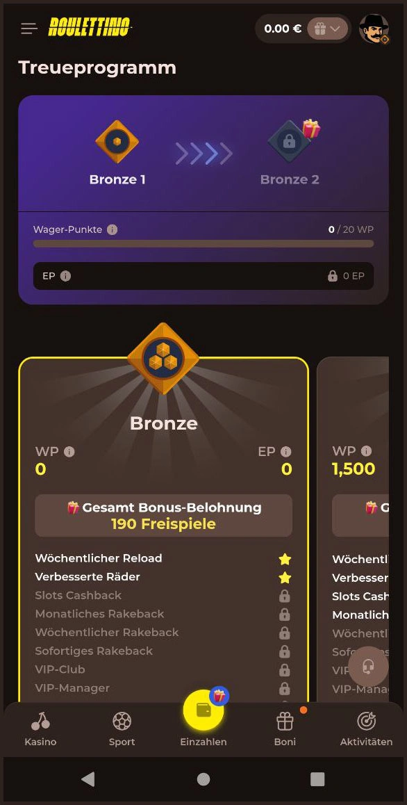 VIP-Programm im Roulettino Casino – Vorteile und Stufen des Loyalitätsprogramms für treue Spieler
